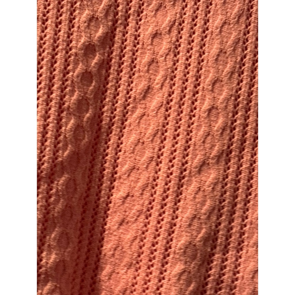LUSH Pink Cable Knit Ruffle Trim Sweater Vest Sleeveless Top Large - Picture 3 of 8
